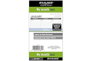 2022 Monthly Planner Refill: Stay Organized with AT-A-GLANCE