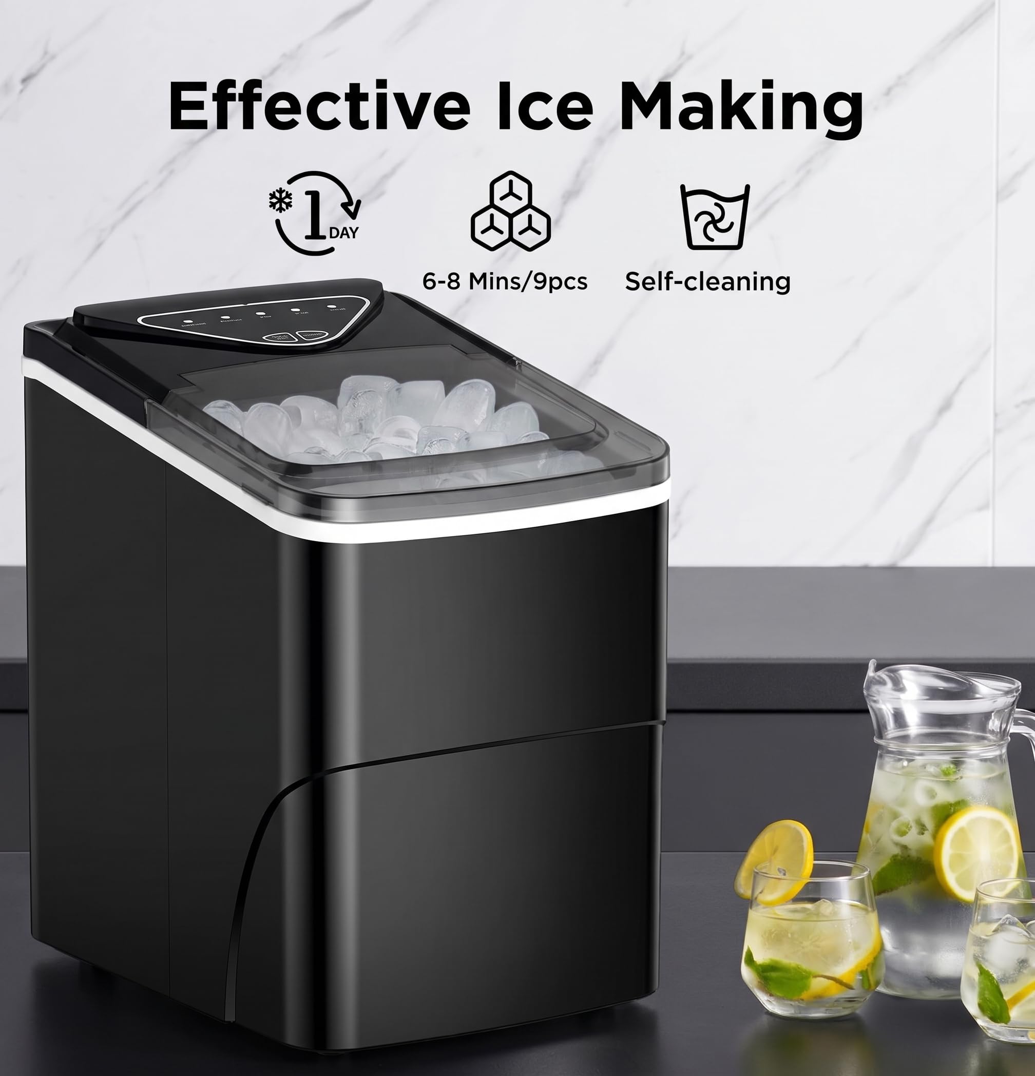 Amazon.co.jp: Silonn Boost 製氷機 革新的な2.5L製氷バスケット&1.8L