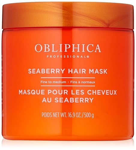 Miniatura 8 de Obliphica Seaberry - Mascarilla para el cabello, tratamiento hidratante acondicionador profundo para cabello seco y dañado, cabello fino, encrespado