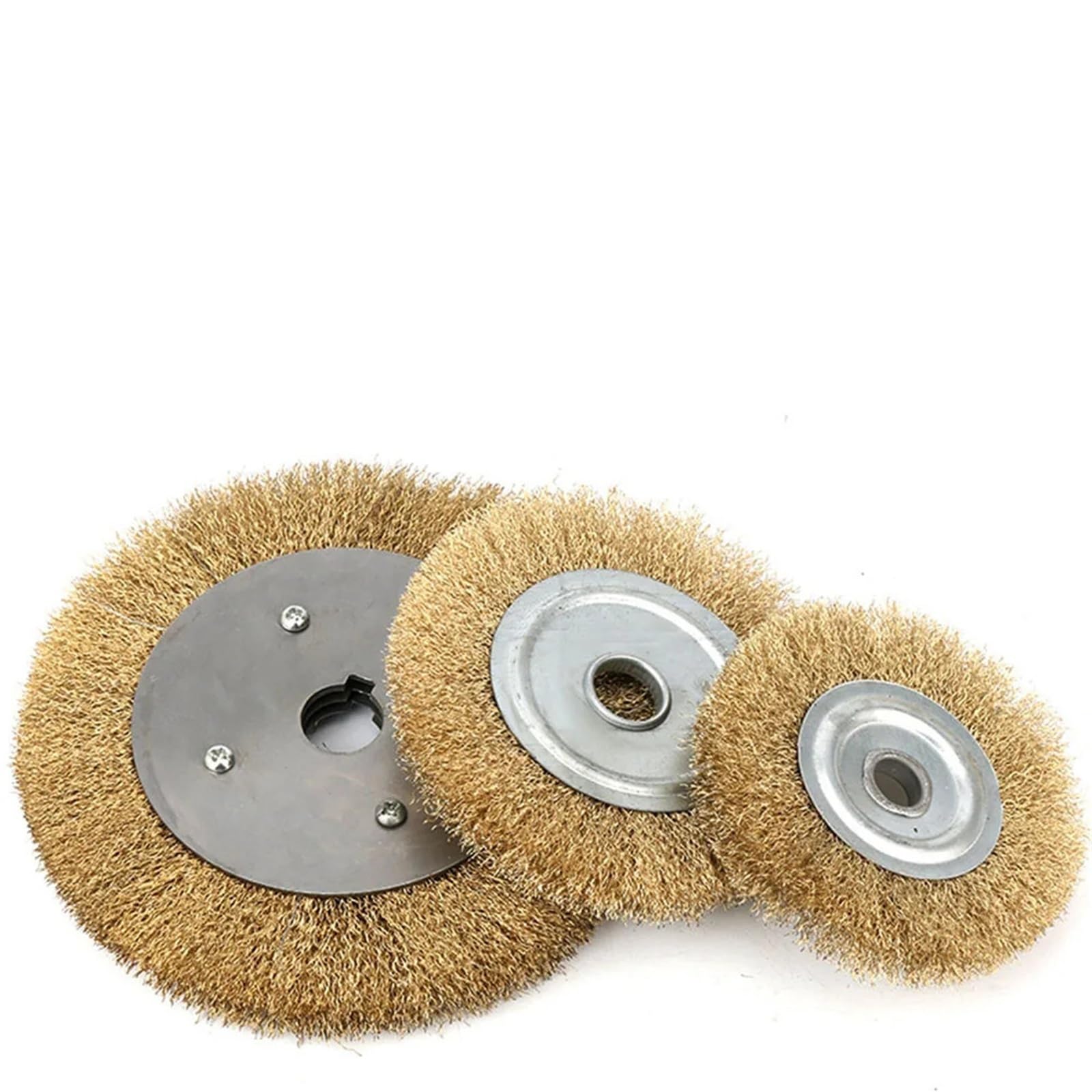 Spazzola circolare in filo d'acciaio piatto da 100-250 mm | Accessorio for smerigliatrice da banco for la sverniciatura, sbavatura e lucidatura delle superfici dei metalli(250x25mm)