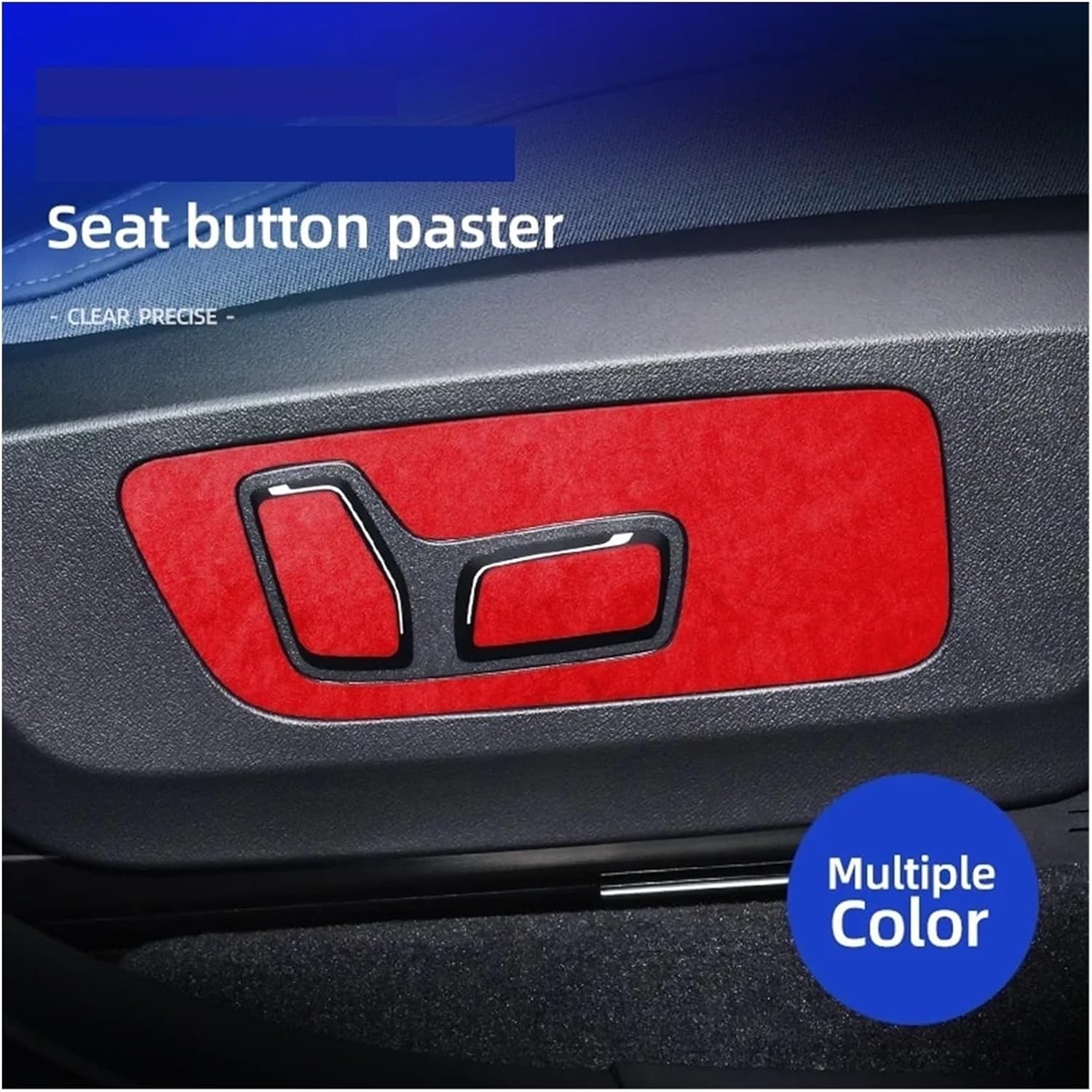 Car Interior Seat Adjustment Buttons Panel Suede Leather Stickers Compatible for BMW X3 G45 2025 Performance(Style A6)