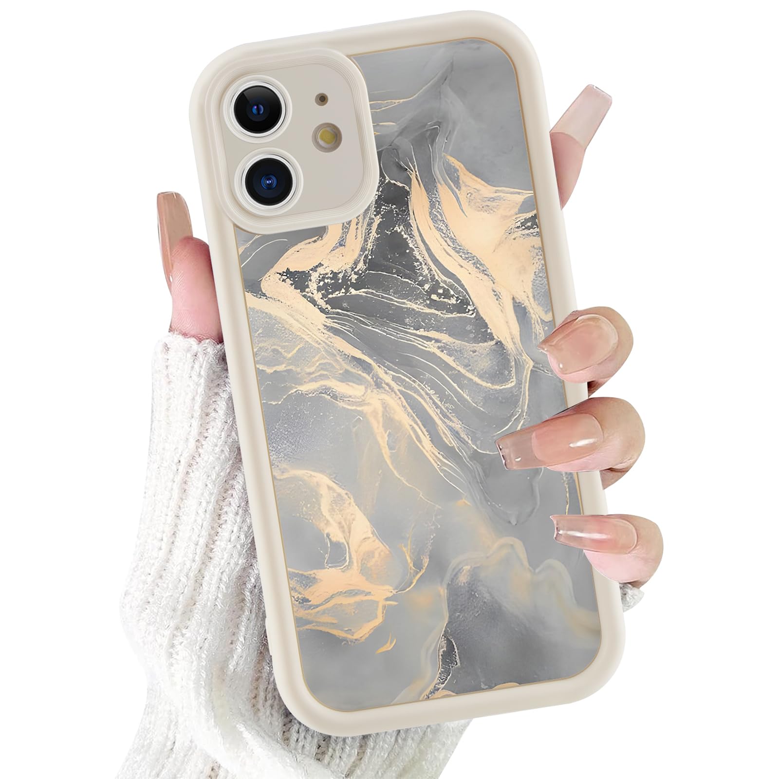 Handyhülle Für IPhone 12 / IPhone 12 Pro 6,1 Zoll – Marmor-Muster, Weiches Silikon & Stoßfester Bumper, Schützend & Stylisch