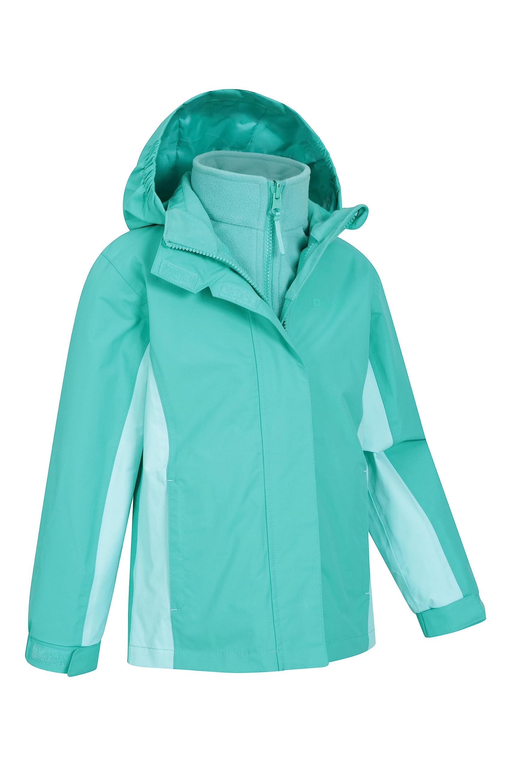 Mountain Warehouse Lightning 3-in-1 Kinder-Jacke wasserdichte Jacke mit Fleecefutter abnehmbarer Kapuze
