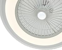 Vista 7 de US DELIVER - Candelabro LED con ventilador de techo, 36 W, iluminación de techo, regulable con control remoto, velocidad de viento ajustable
