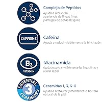 Vista 3 de CeraVe Crema de Ojos Renovadora de Piel para Arrugas, Crema para debajo de los Ojos con Péptidos + Cafeína + Niacinamida, para Arrugas y Patas