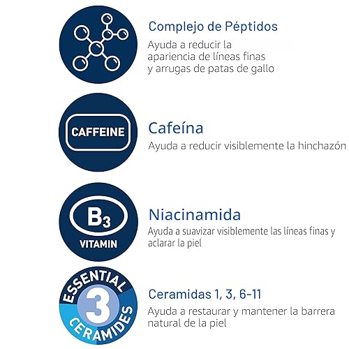 Miniatura 3 de CeraVe Crema de Ojos Renovadora de Piel para Arrugas, Crema para debajo de los Ojos con Péptidos + Cafeína + Niacinamida, para Arrugas y Patas