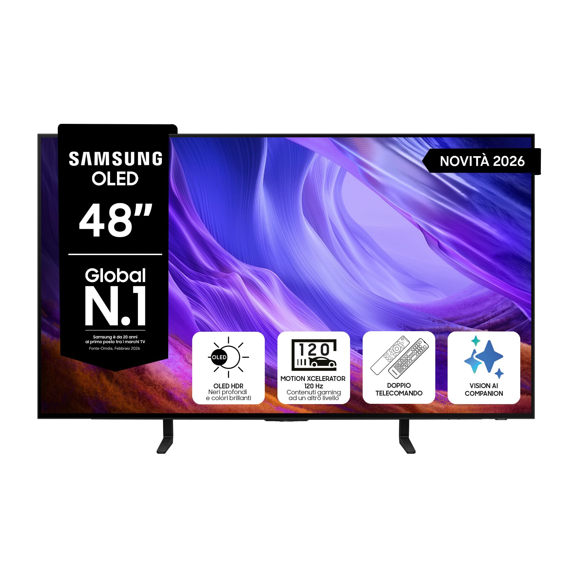 Samsung 48" QE48S83HAEXZT OLED 4K AI Football Mode Smart TV Vision AI 2026