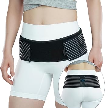 Nvorliy SI Joint Belt Sacroiliac Pelvic Support for Lower Back, Hip, and Sciatica Pain Relief S/M