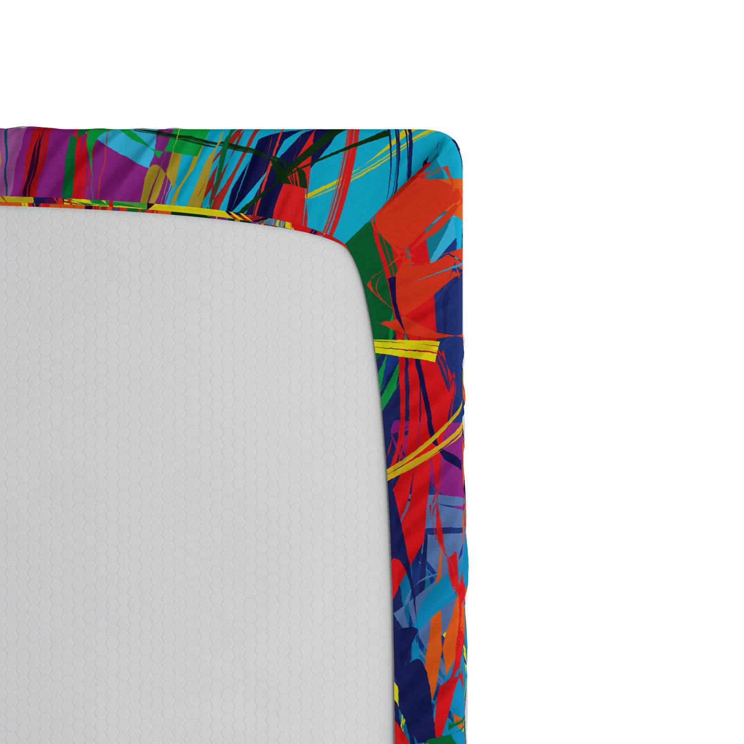 ABAKUHAUS Geometria Copripiumino, arcobaleno, antiacaro, adatto a chi soffre di allergie, con federe, 155 cm x 220 cm - 80 x 80 cm, multicolore