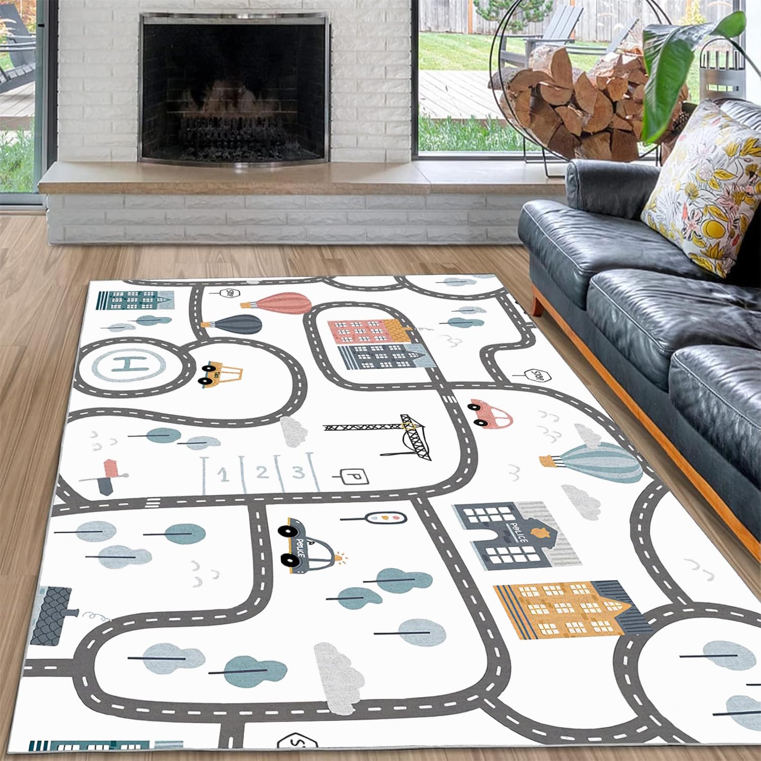 Amazon.com: Kids Rug Road Washable Area Rug Living Room Rugs 6x9