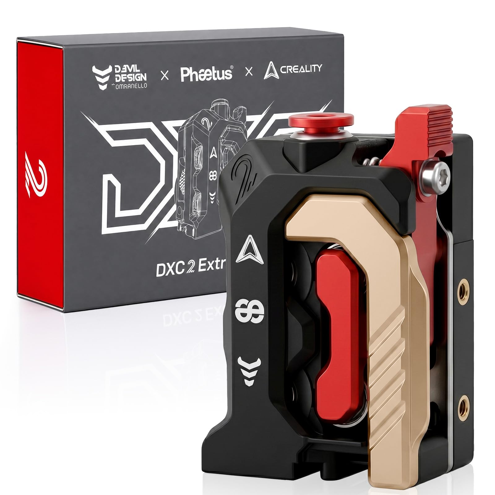 Photo 1 of Creality Official DXC2 Extruder, Upgrade K2 Plus/K2/K2 Pro Extruder Kit, Innovative Dual Gear Design and Magnetic Snap Structure, 3D Printer Extrusion Accessories for K2 Series