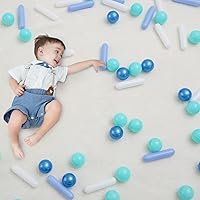 Vista 8 de Bolas para piscina de bolas STARBOLO para niños - Paquete de 150, 200, 500 bolas de piscina de bolas coloridas a prueba de aplastamiento de plástico