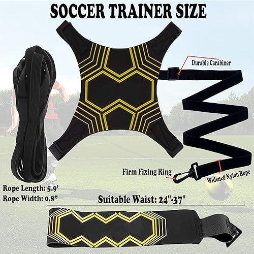Miniatura 2 de Taeku Entrenador de fútbol ajustable, equipo de entrenamiento de patada de fútbol, habilidades de control, cinturón de práctica de cintura,