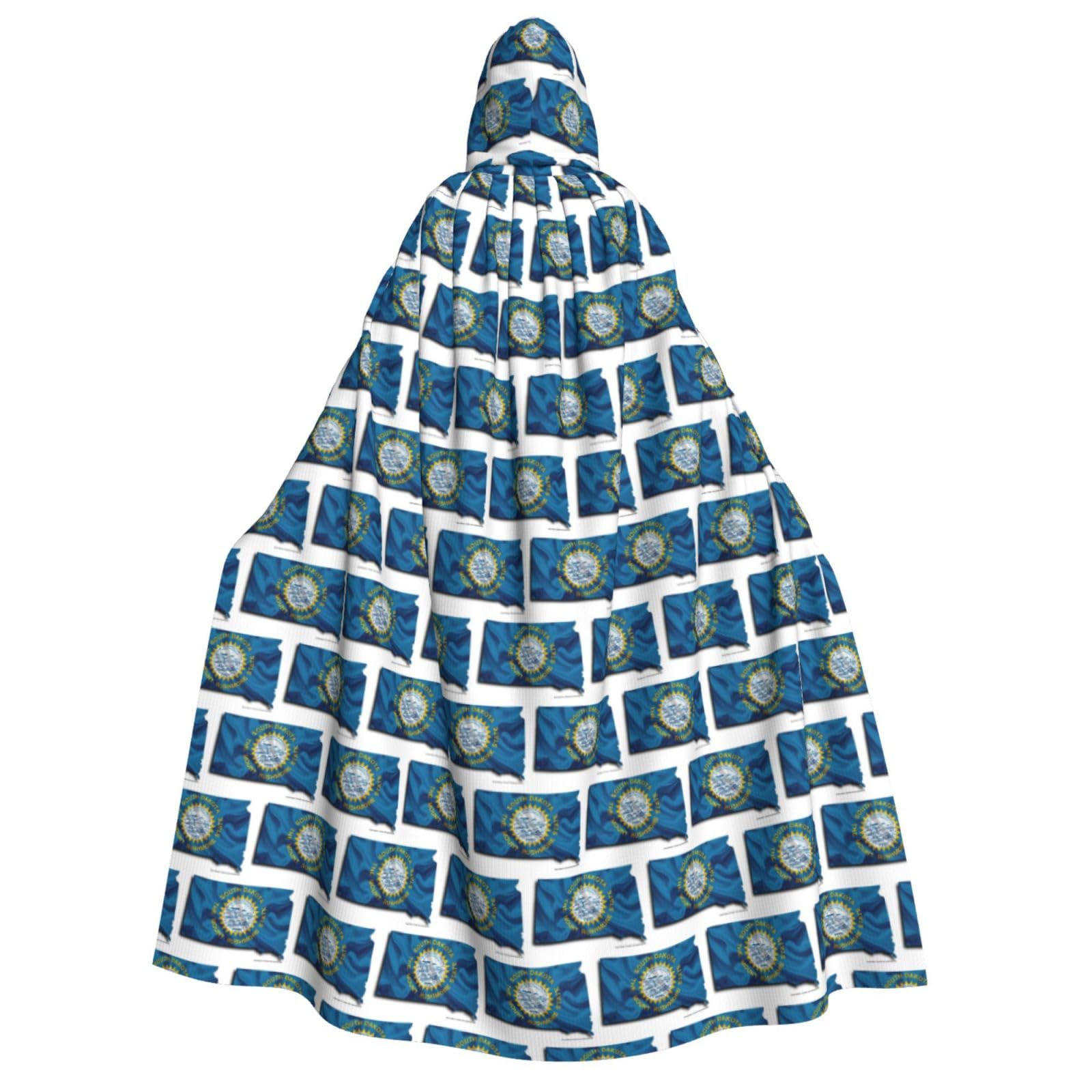 Cape à capuche avec drapeau imprimé vêtement de cosplay confortable - 8