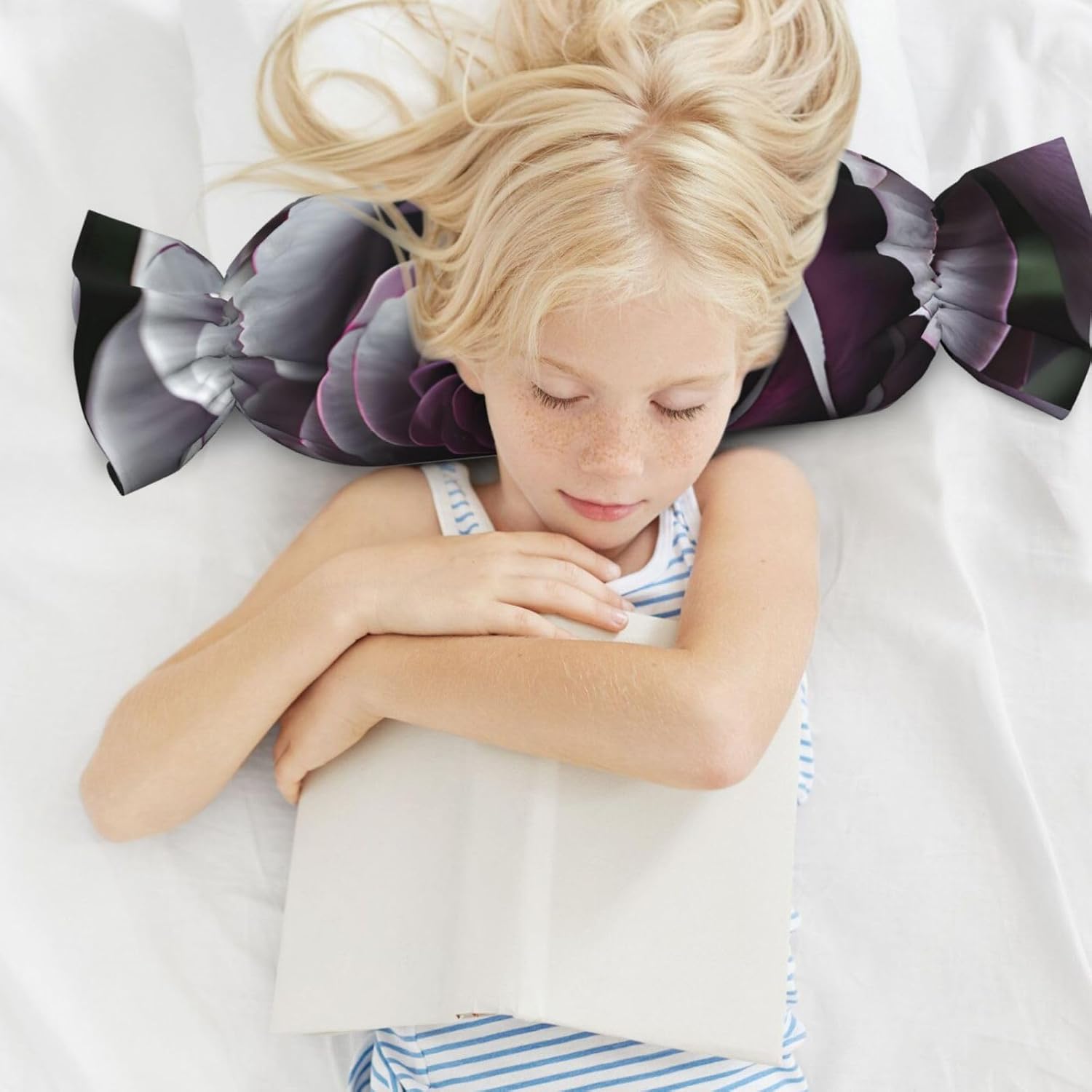 Gothic Rose Flower Print Candy Cylindrical Comfortable Pillow Throw Pillows Home Decor Easy Maintenance