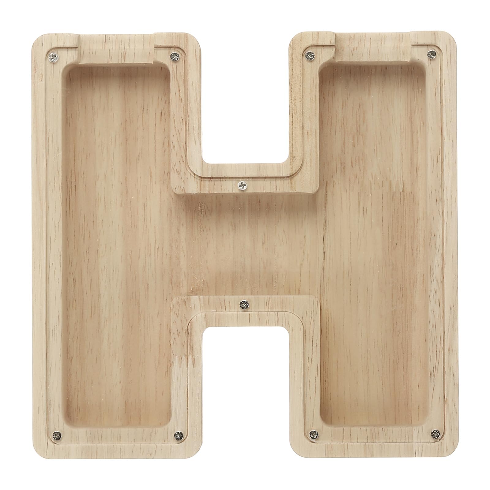 Hucha de madera con letras para personalización de regalos de cumpleaños y Navidad