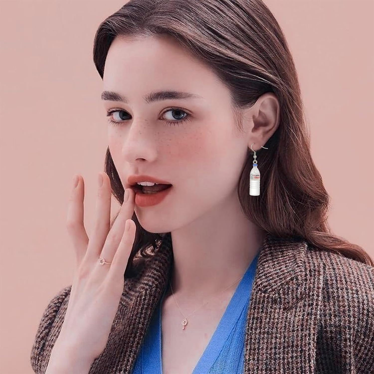 Funny Earrings Sweet Fresh Handmade Colorful 3D Cut Dinosaur Bottle Flower Eggs Simulation Animal Food Dangle Earrings for Women Environmental theme - Image 3