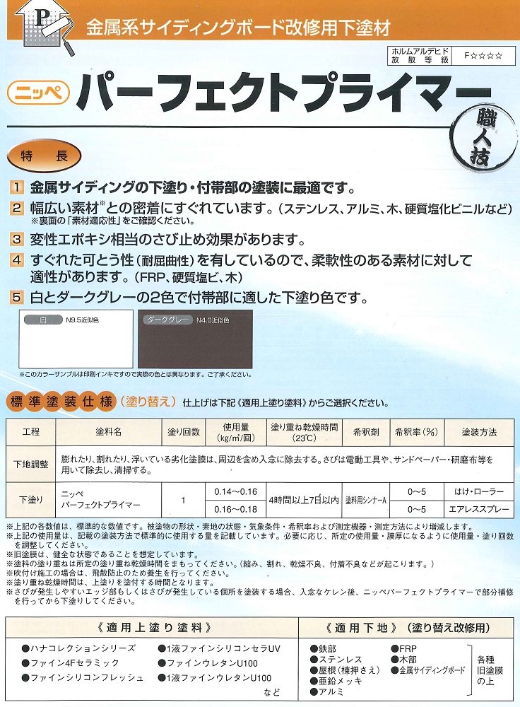 Amazon.co.jp: 日本ペイント パーフェクトプライマー 4kgセット 