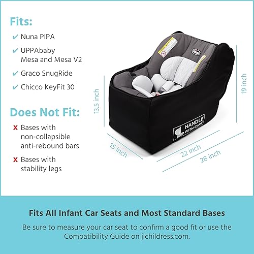 Miniatura 3 de J.L. Childress Bolsa acolchada para asiento de automóvil infantil, bolsa de viaje para avión, se adapta a la mayoría de asientos de automóvil para