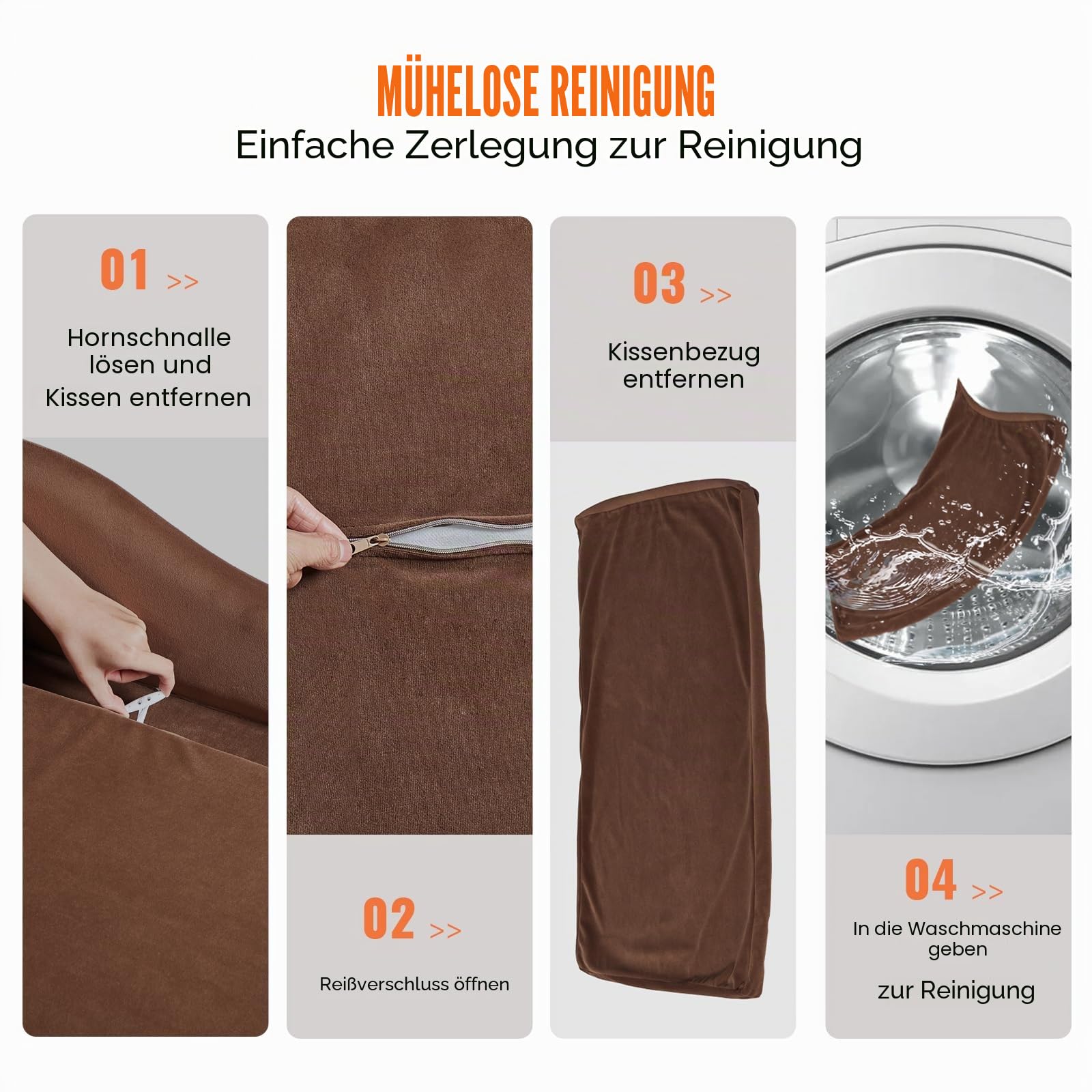 VEVOR Haustiersofa, Hundecouch für große Hunde und Katzen, weiches, samtiges Hundesofabett, 50 kg belastbares Katzensofa, Hundebett Haustierbett Dunkelbraun