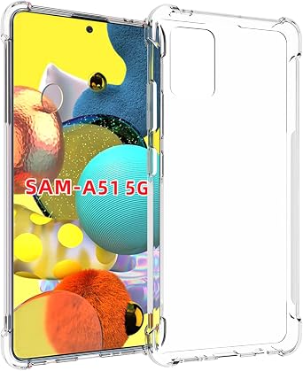 USTIYA Case for Samsung Galaxy A51 5G Clear TPU Four Corners Protective Cover Transparent Soft funda