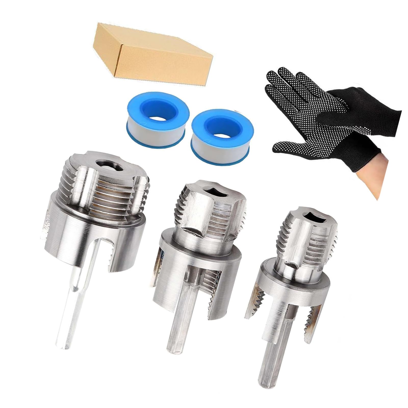Kaeltsyn Professional Pipe Tap Pipe Threader Set With Carbon Steel Construction For Durability Thread Cutting Projects Mild Steel Tube Tap