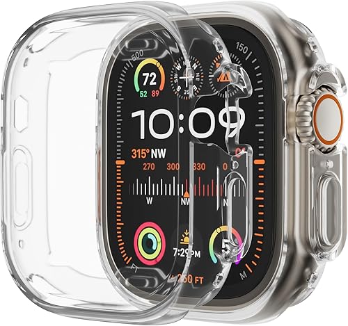 Miniatura 10 de Rc-Z Funda para Apple Watch Series 321 de 1.496 pulgadas, protector de pantalla de TPU suave ultrafino, cubierta completa de repuesto para iPhone