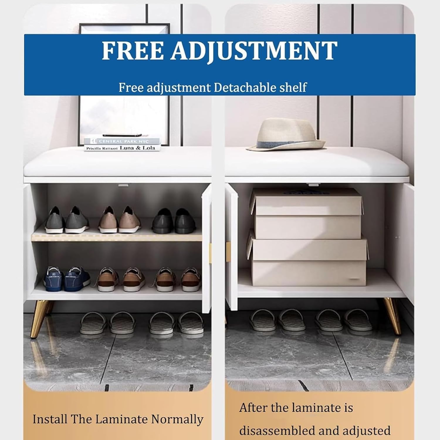 SoBuy 玄関ベンチ シューズラック 収納ベンチ スリム SoBuy 玄関ベンチ