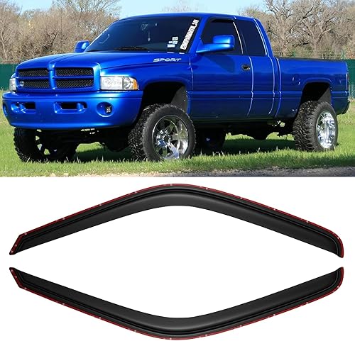 Protectores de lluvia de ventana para Dodge Ram 1500 1994-2001, viseras de ventilación, deflectores de viento para Ram 2500 3500 1994-2002, viseras