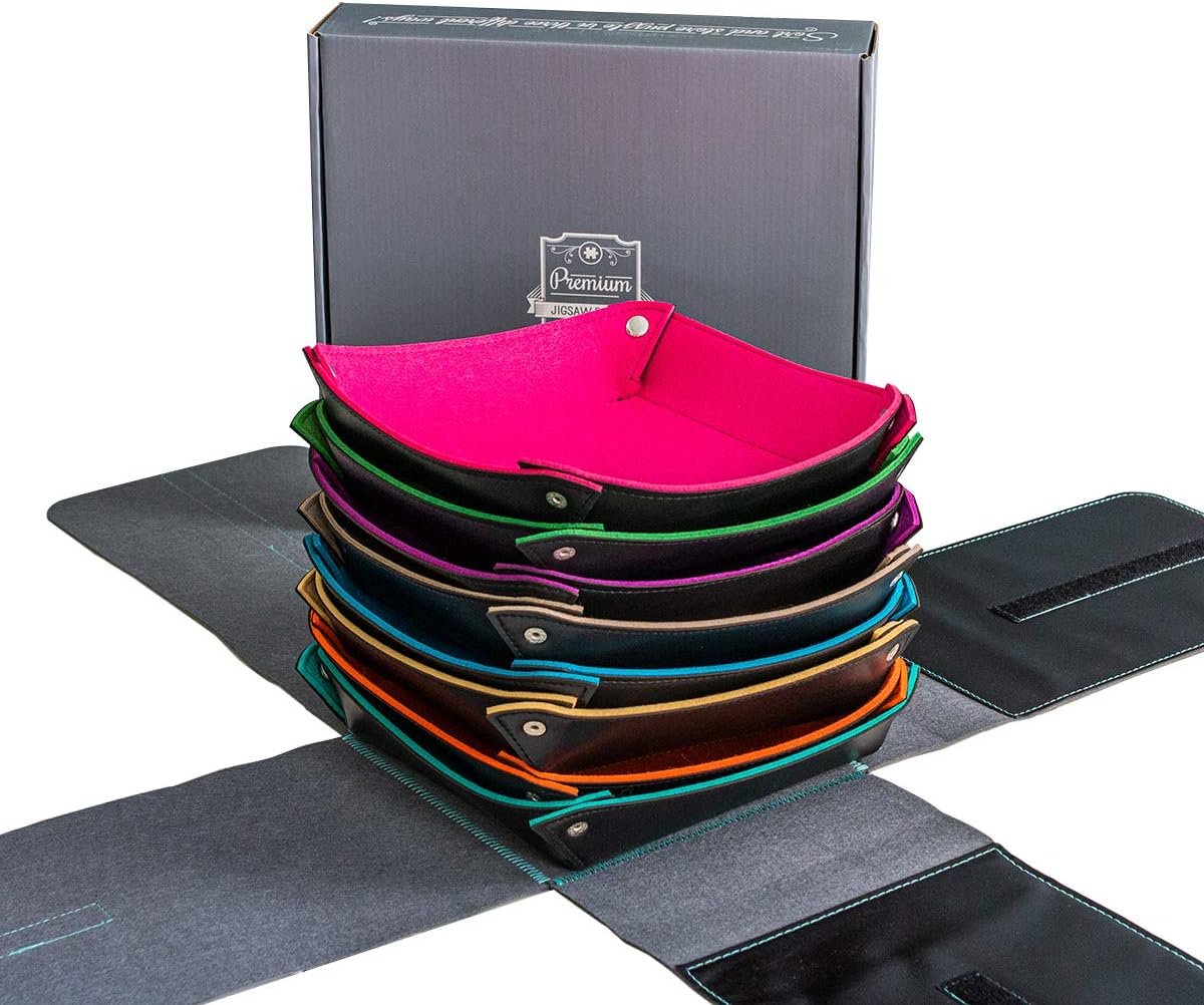 ByAllison Jigsaw Puzzle Sorting Trays 8 Pieces Stackable Large Surface Double Sided Folding