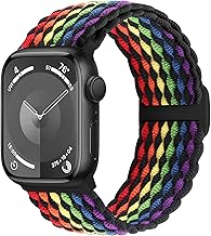 Braided Solo Loop for Apple Watch Strap 49mm 45mm 44mm 42mm 41mm 40mm 38mm Adjustable Strap Elastic Sport Replacement Wristband for Women Men iWatch Ultra/Ultra2 Series 9 8 7 6 5 4 3 2 1 SE, 3