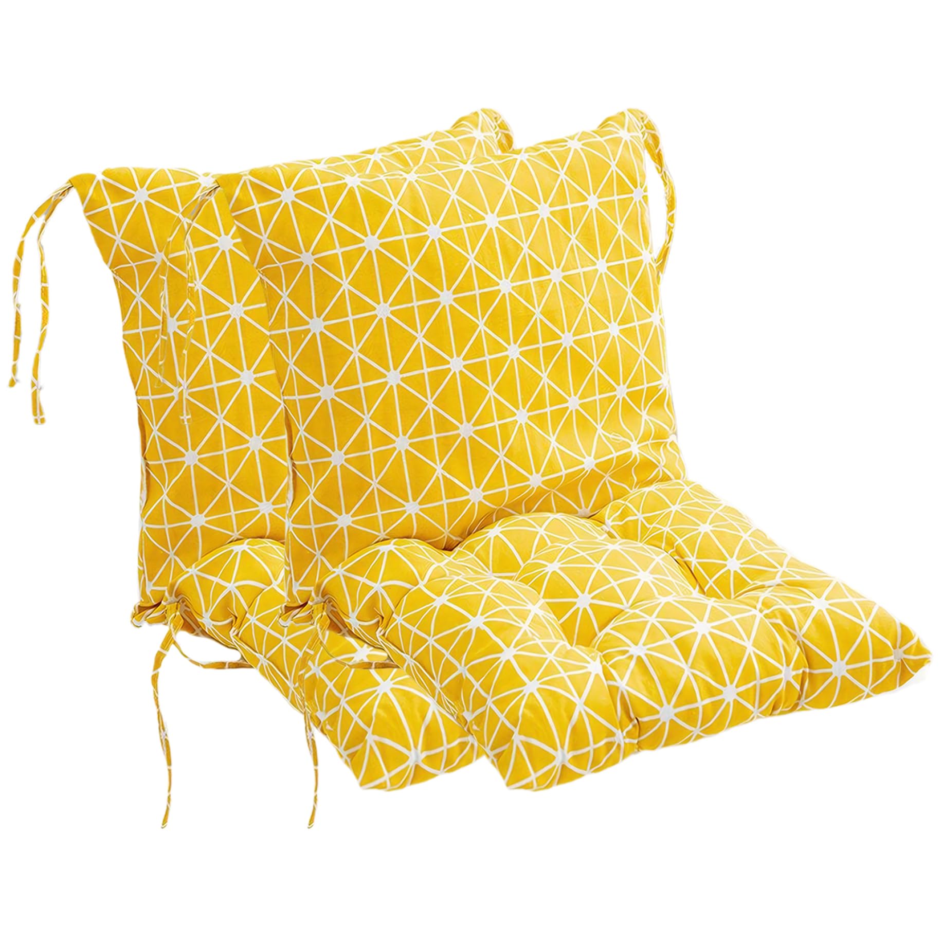 Coussins épais pour chaise de salle lot de 2 coussin de siège amovible 40x40cm avec attaches