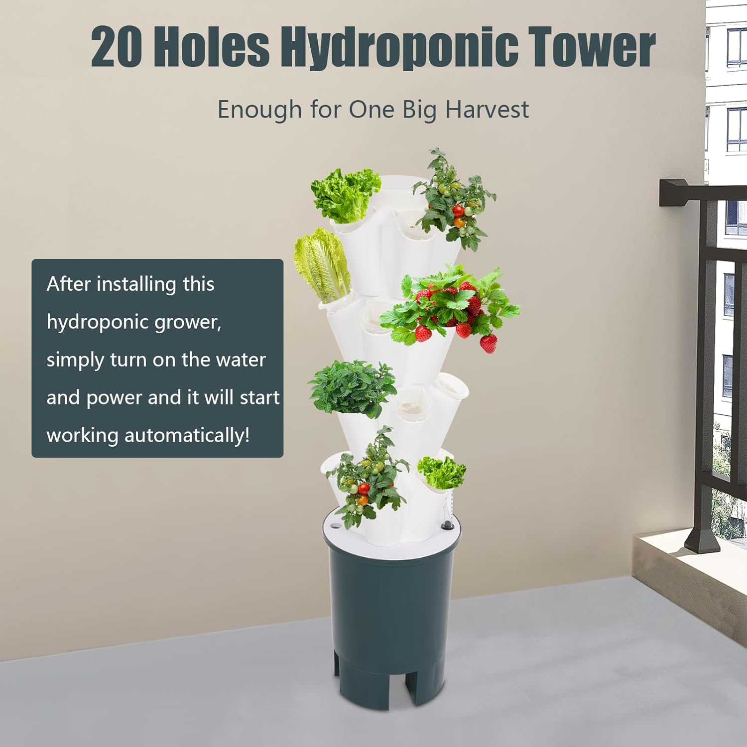 20 Pods Indoor Gardening System, Hydroponics Growing System Kit, Vertical Garden Herb Garden Planter Indoor Kit, Large Hydroponic Growing System for Plants Herb Vegetable
