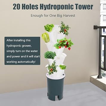 20 Pods Indoor Gardening System, Hydroponics Growing System Kit, Vertical Garden Herb Garden Planter Indoor Kit, Large Hydroponic Growing System for Plants Herb Vegetable
