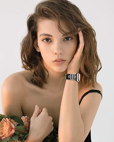 Miniatura 2 de Correa de Reloj con Adornos (Correa Incluida), Compatible con Correa de Apple Watch 38mm 40mm 41mm 42mm(S10), Accesorios de Correa de Silicona con