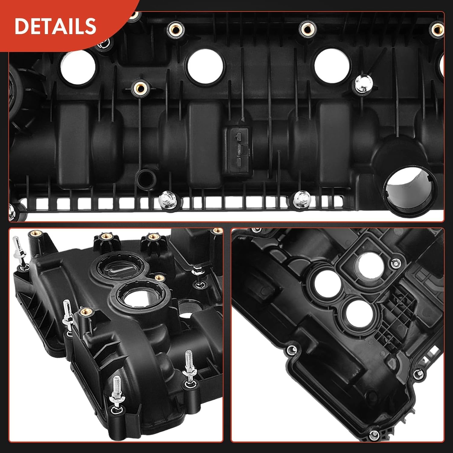 A-Premium Engine Valve Cover, with Gasket & Bolts, Compatible with Ford Edge/Mustang 2015-2019, Escape 2017-2019, Explorer 2016-2019, Fusion 2017-2020 & Lincoln MKC/MKZ 2017-2019, 2.0L 2.3L DOHC