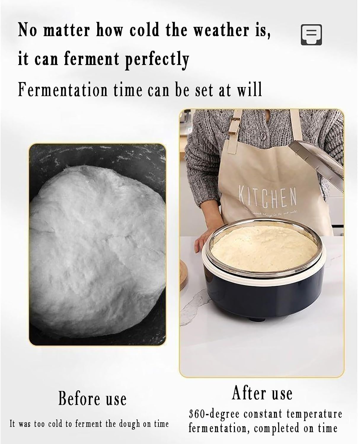 Fermentation Machine, 360° Constant Temperature Fermentation Basin, Timing Fermentation, Automatic Power Off, Suitable for Making Yogurt, Bread, Rice Wine, Buns and Steamed Buns