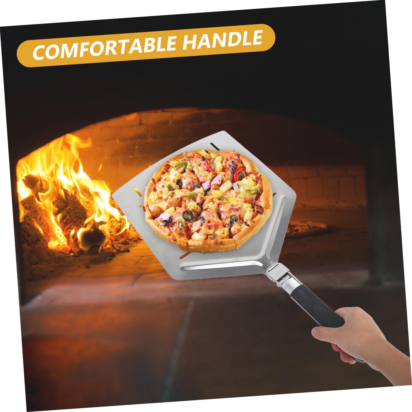Ipetboom Per Pizza Con Manico Pieghevole Per Pizza Per Pane Fatta In Casa Paletta In Acciaio Pieghevole Accessori Per