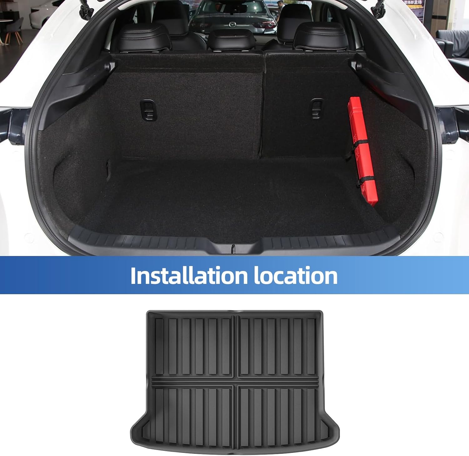 SMABEE Floor Mats & Cargo Liner for Mazda CX-30 2020-2024 2025 2026 Trunk Mat TPE All Weather Floor Liners Accessories Interior Black