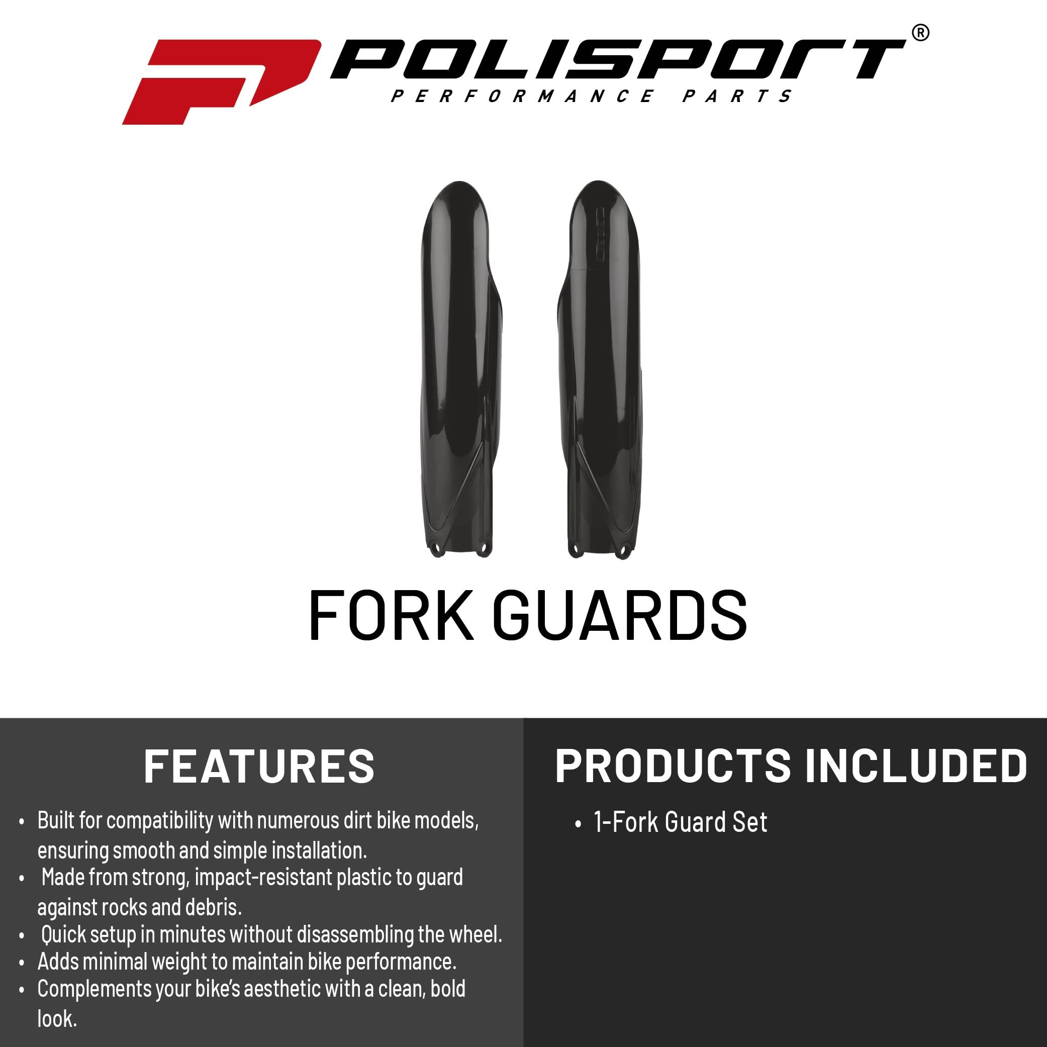 FORK COVERS YZ/YZF BK