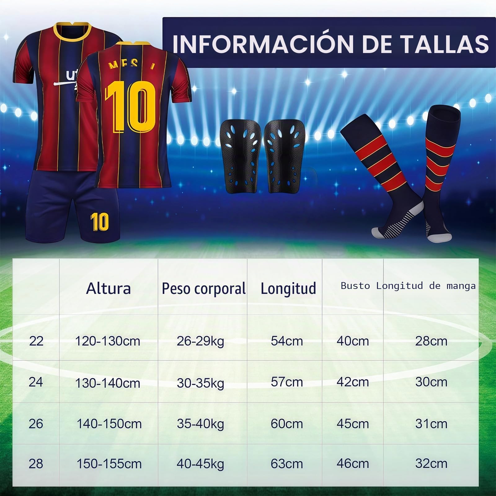 Pardofelis Conjunto de camiseta para niños, camiseta de fútbol para niños, camiseta de fútbol al aire libre, camiseta de fútbol, pantalones cortos, calcetines y espinilleras para niño