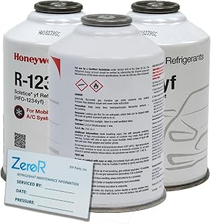 ZeroR® Genuine R1234YF in 8oz SSV Cans | 3 Cans Service Label