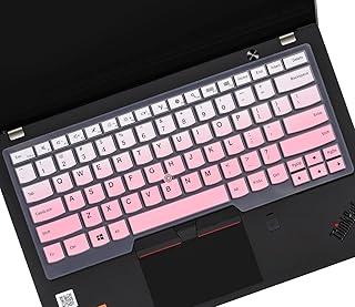 Keyboard Cover Skin for 14" Lenovo Thinkpad X1 Carbon 7th 6th 5th 2019-2017/ThinkPad X1 Yoga Gen 5 4 3,Lenovo ThinkPad L390 L460 L470 L480 T460(s) T470(s) T480(s) T460(p) T490 T14(s) A485-Gradual Pink