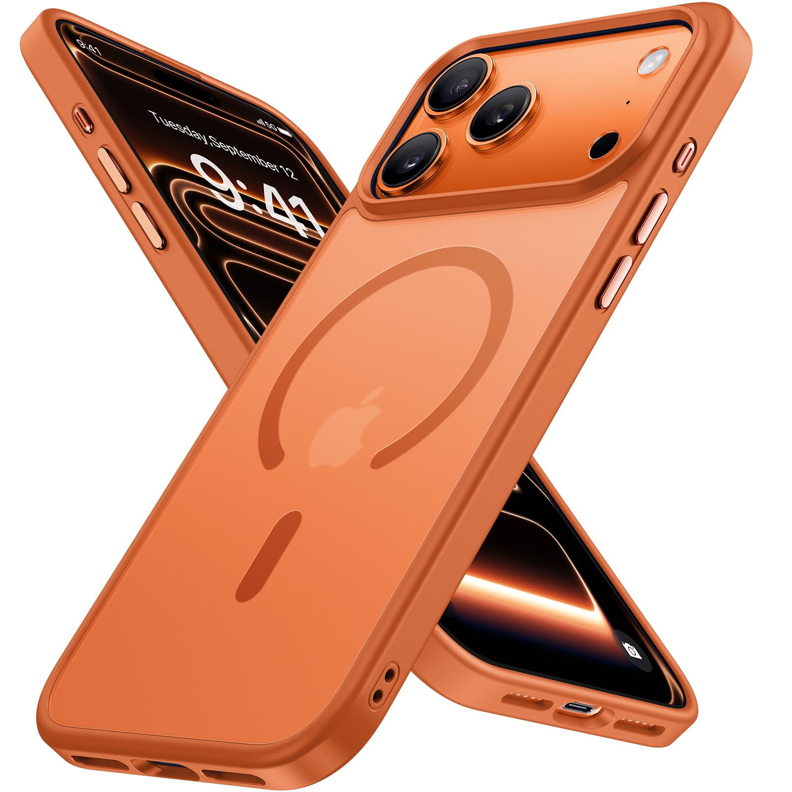 Miracase Magnetisch für iPhone All Series Hülle mit Magsafe [TOP Militärschutz & Magnetkraft] Stoßfest Kratzfest mit Samtiger Haptik Extrem Langlebig Handyhülle für iPhone
