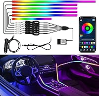 Vista 13 de Nueva versión Dreamcolor Luces de interior de coche acrílicas 18 en 1 RGB Kit de iluminación ambiental para coche APP Control Sistema de control por