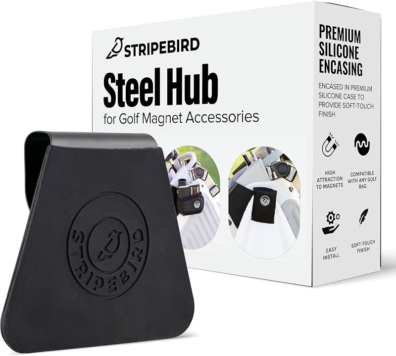 Steel Hub for Golf Magnet Accessories - Metal Attachment for Golf Bag Magnet Products - Easily Access Magnetic Golf Accessories from Your Golf Bag
