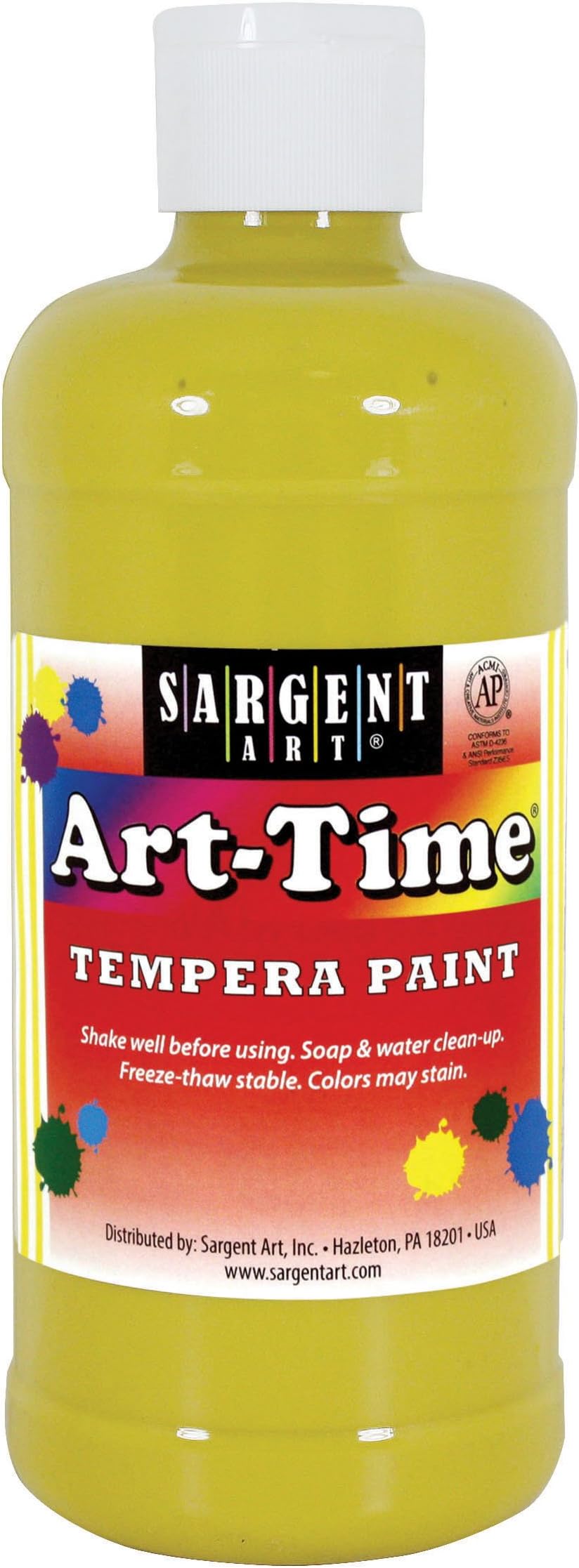 Sargent Art 17-6402 16 oz Yellow Art-Time Tempera Paint,Multicolor