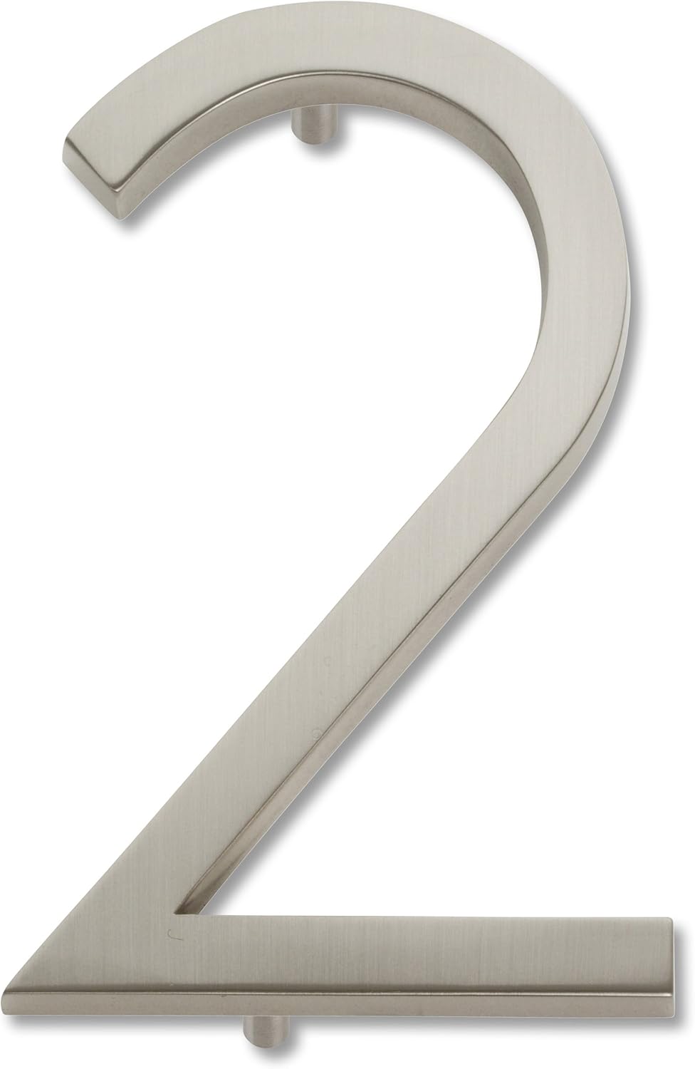 Atlas Homewares AVN2-BRN Modern Avalon House Number, Two, Brushed Nickel