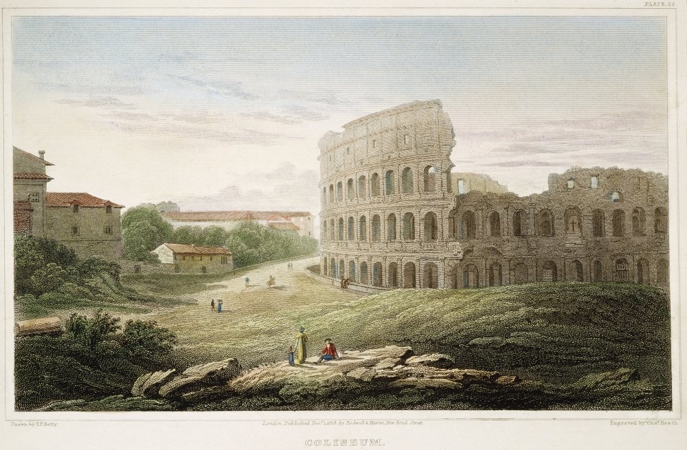 Amazon.com: Colosseum Rome 1821 Na View Of The Colosseum In Rome