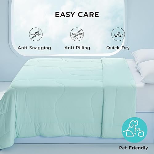 Miniatura 20 de Bedsure Edredón refrescante tamaño Queen, mantas refrescantes para durmientes acalorados, edredón ligero para verano con tecnología fresca de doble